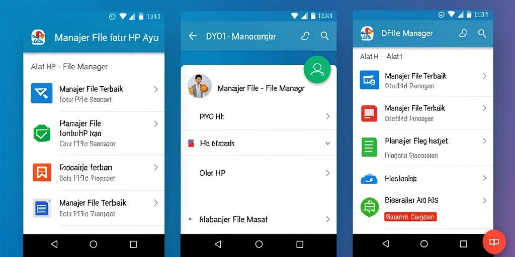 Tampilan antarmuka DYO1 yang menarik dan fungsional sebagai File Manager.