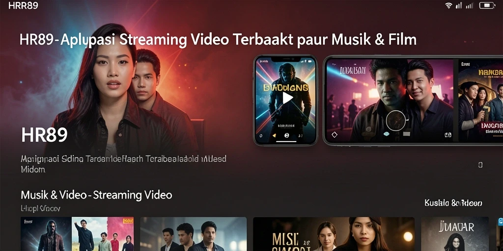 Antarmuka aplikasi HR89 dengan fitur Streaming Video yang menarik.