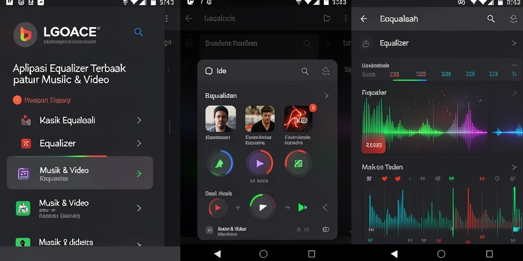 Antarmuka pengguna LGOACE yang menarik dengan fungsi Equalizer yang lengkap.