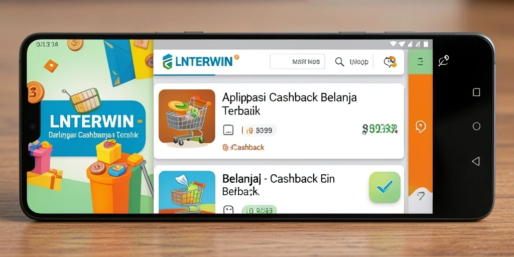 Tampilan antarmuka aplikasi LNTERWIN yang memudahkan pengguna untuk mendapatkan cashback.