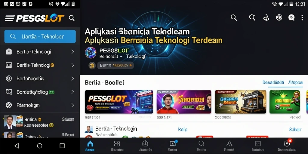 Antarmuka PESGSLOT yang modern dan informatif.