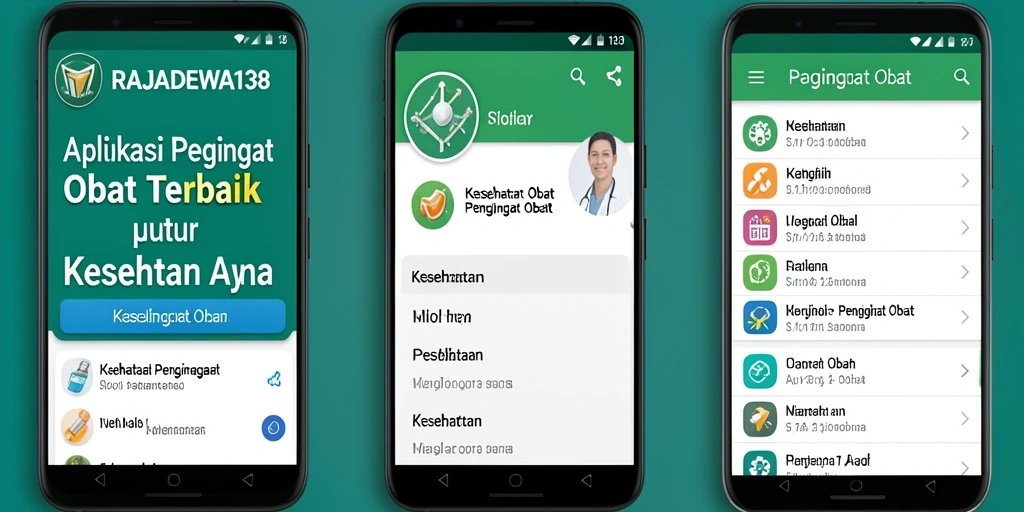 Antarmuka RAJADEWA138 yang bersih dan mudah digunakan untuk pengingat obat.
