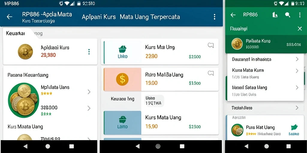 Antarmuka RP886 yang jelas dan mudah digunakan untuk Kurs Mata Uang.
