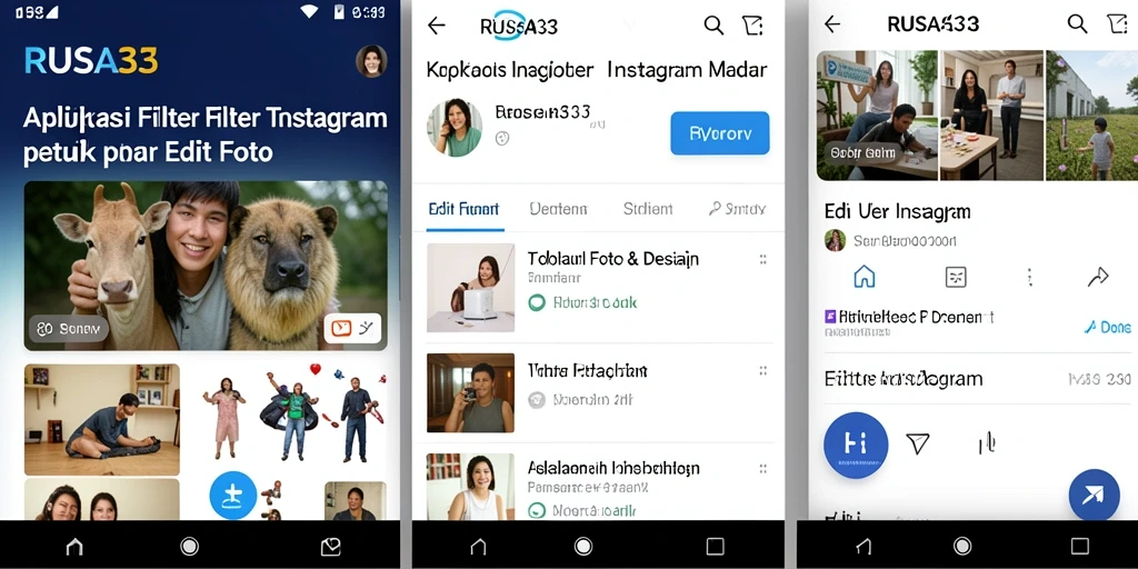 Tampilan antarmuka RUSA33 yang intuitif untuk filter Instagram.