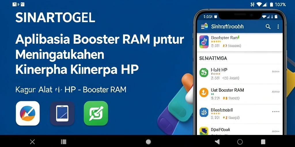 Antarmuka aplikasi SINARTOGEL yang memudahkan pengguna dalam meningkatkan RAM.