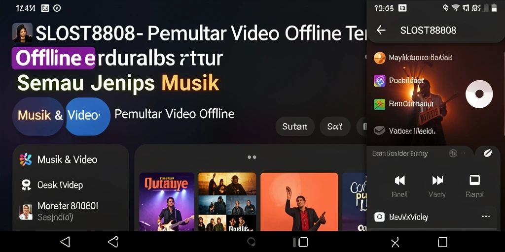 Antarmuka SLOST8808 dengan fitur Pemutar Video Offline yang menarik.