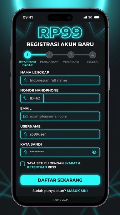 Registrasi Mudah Akun Baru rp99 untuk Android